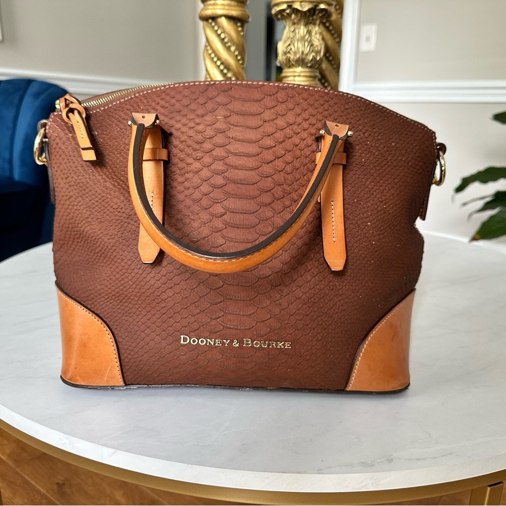 Dooney and Bourke Python Domed Satchel